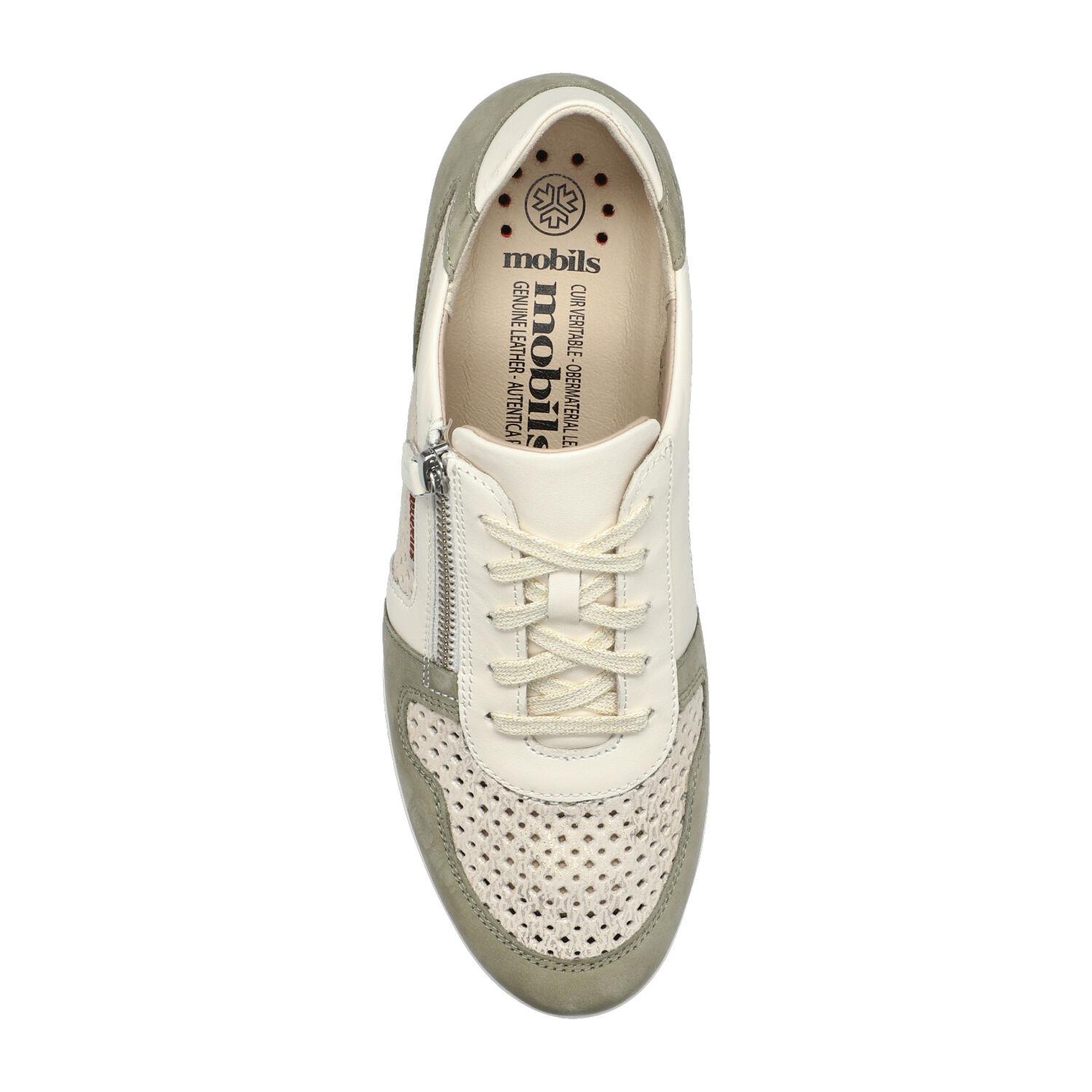 lacets femme modèle Abby perf Kaki clair - Mephisto